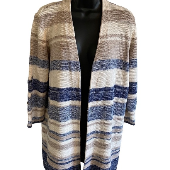 CHICO’S slouchy comfy‎ long line ladies cardigan medium - Picture 1 of 16